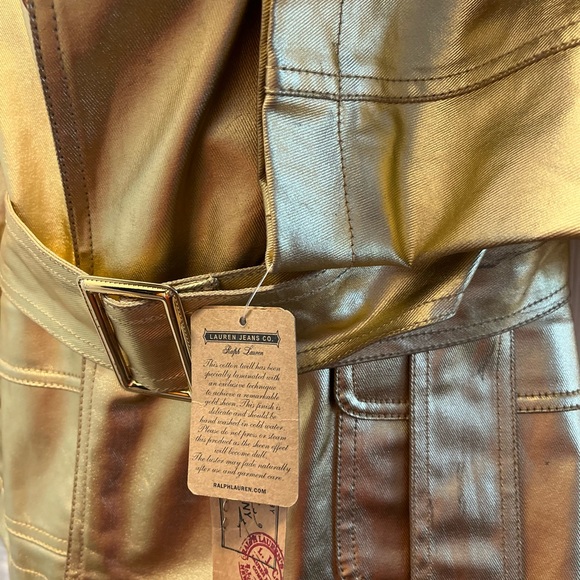 Ralph Lauren Metallic Trench Coat. - Picture 4 of 6